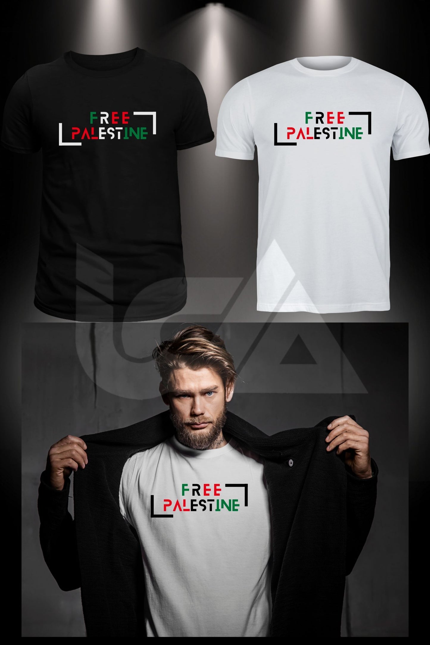 Z Free Palestine Typography Futuristic Font - Digital File for All Printing Products