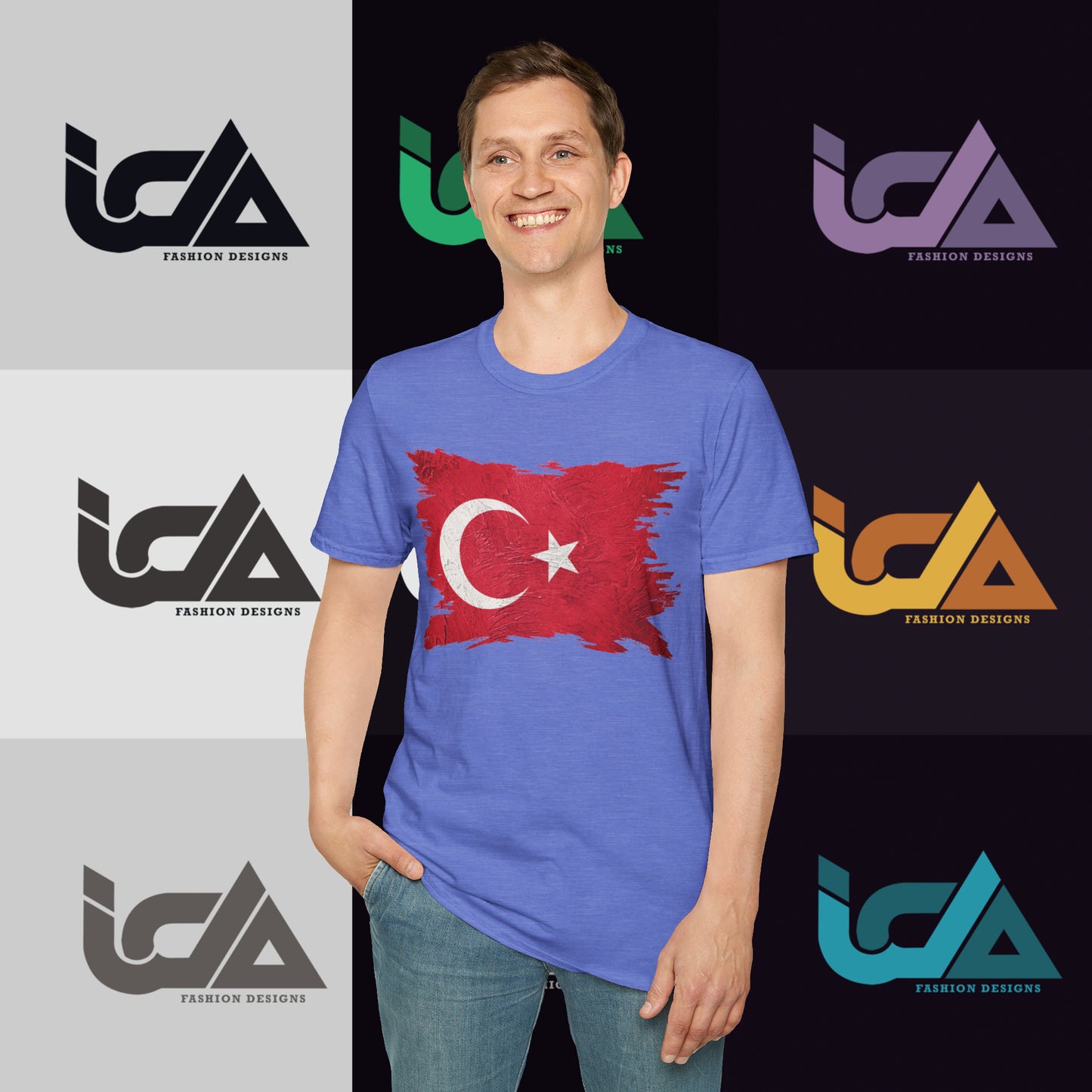 Flag of Turkey Painted Style - Unisex Tee