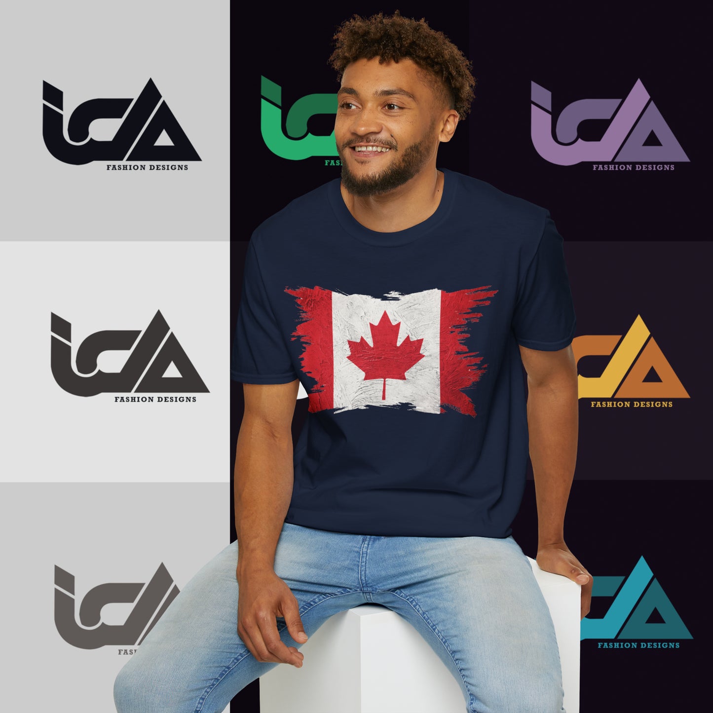 Flag of Canada Painted Style - Unisex Tee