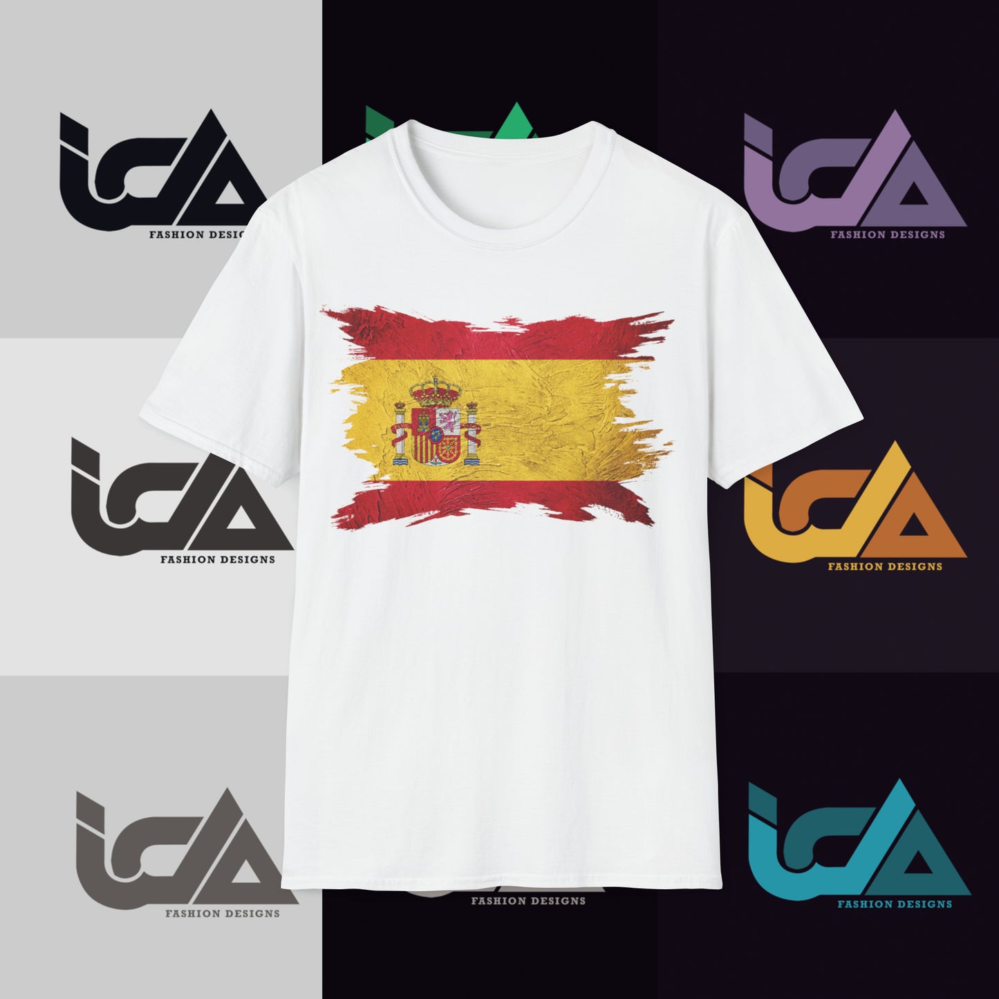 Flag of Spain Painted Style - Unisex Tee