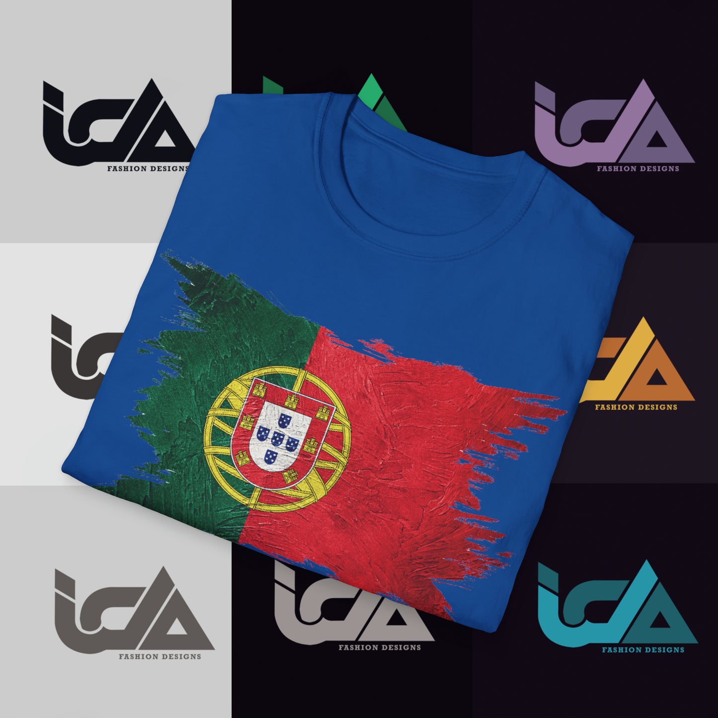 Flag of Portugal Painted Style - Unisex Tee