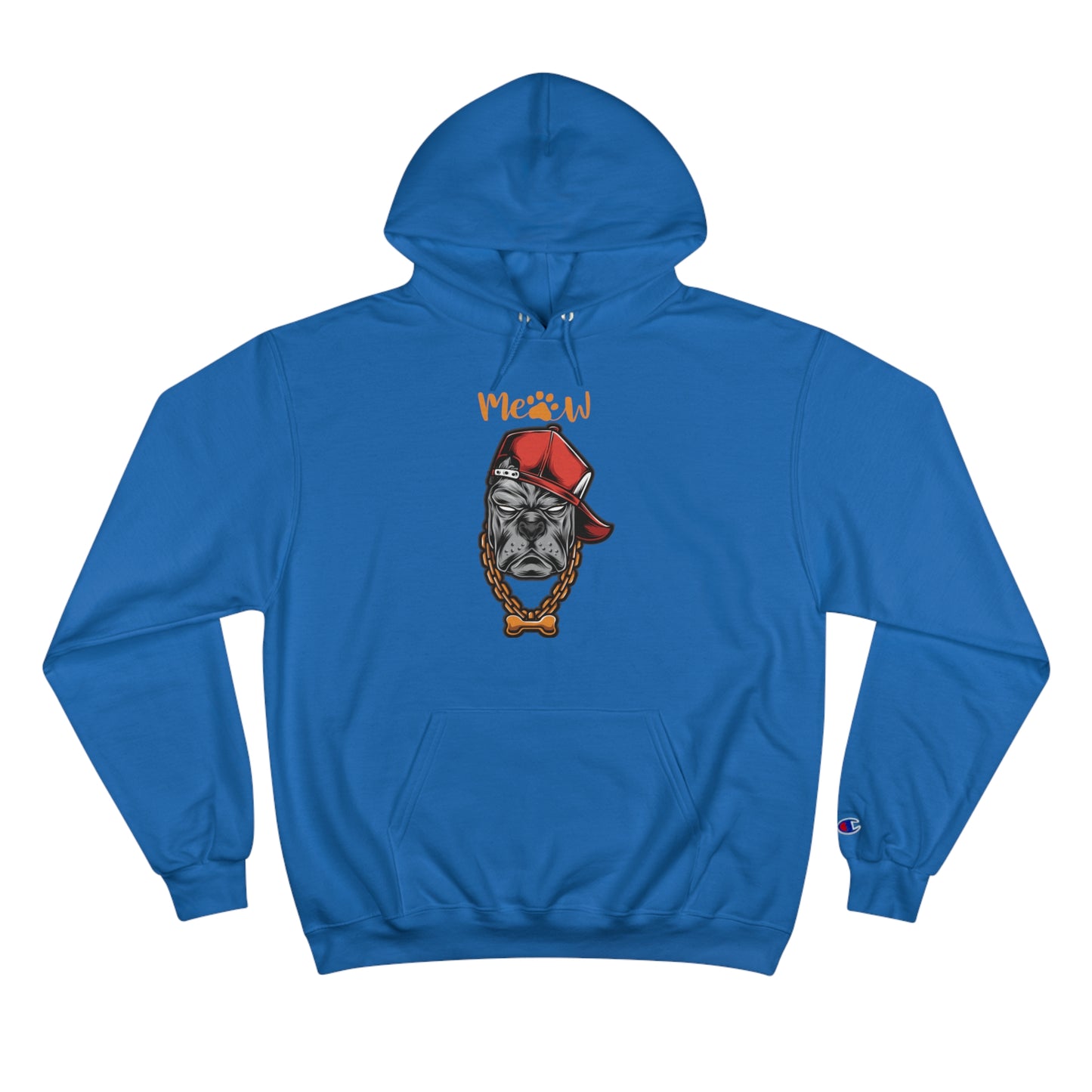 Funny MeAw Calligraphy Gangster Bulldog Champion Hoodie