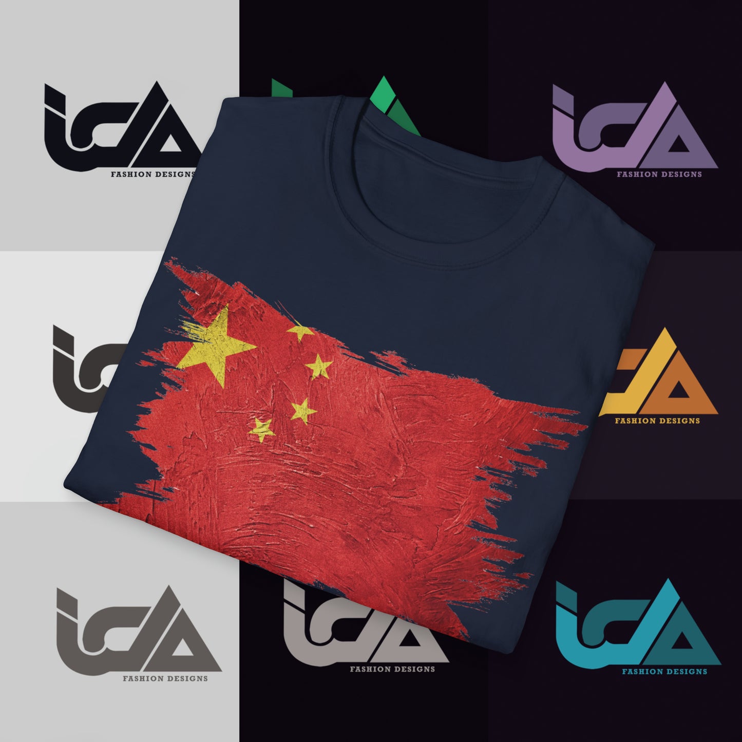 Flag of China Painted Style - Unisex Tee
