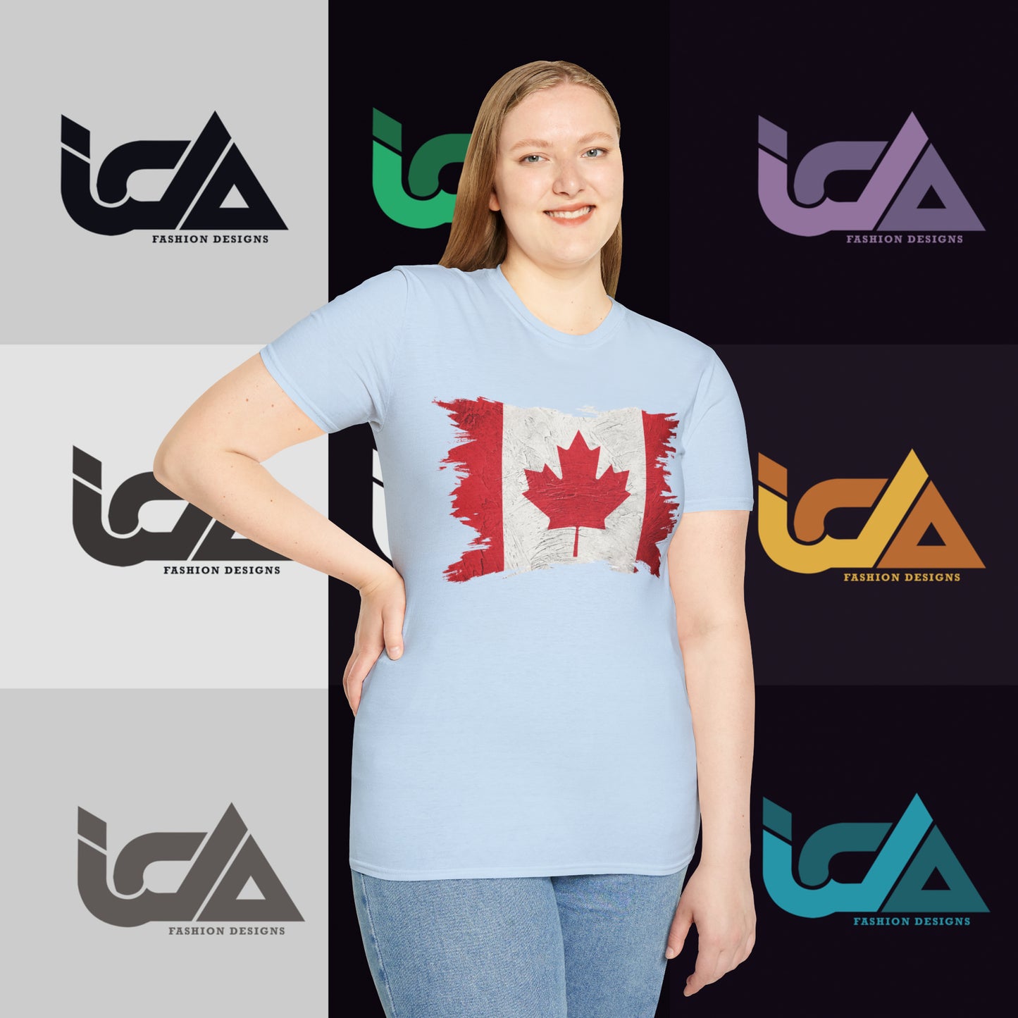 Flag of Canada Painted Style - Unisex Tee