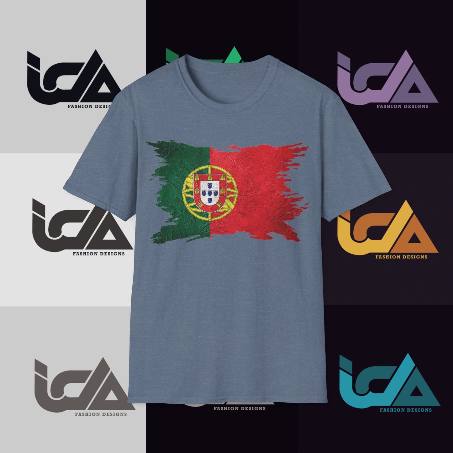 Flag of Portugal Painted Style - Unisex Tee