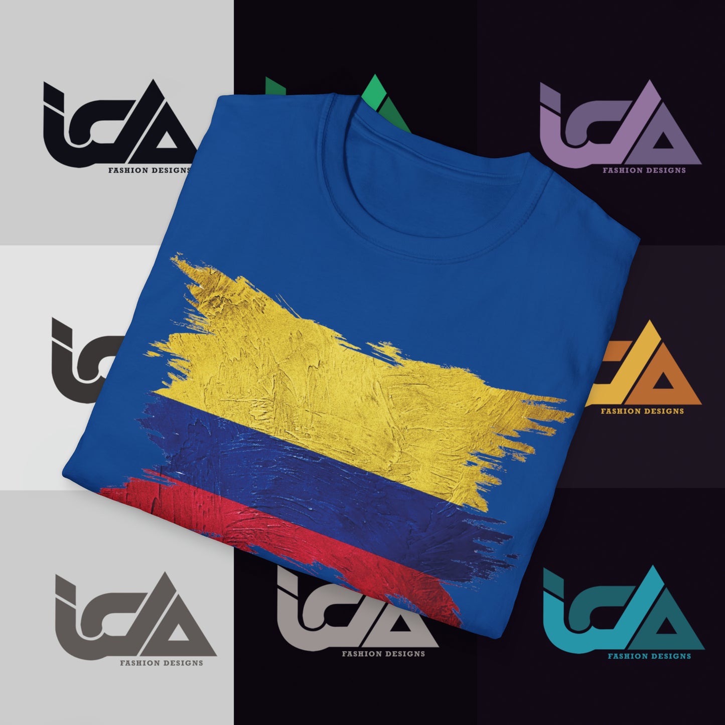 Flag of Colombia Painted Style - Unisex Tee