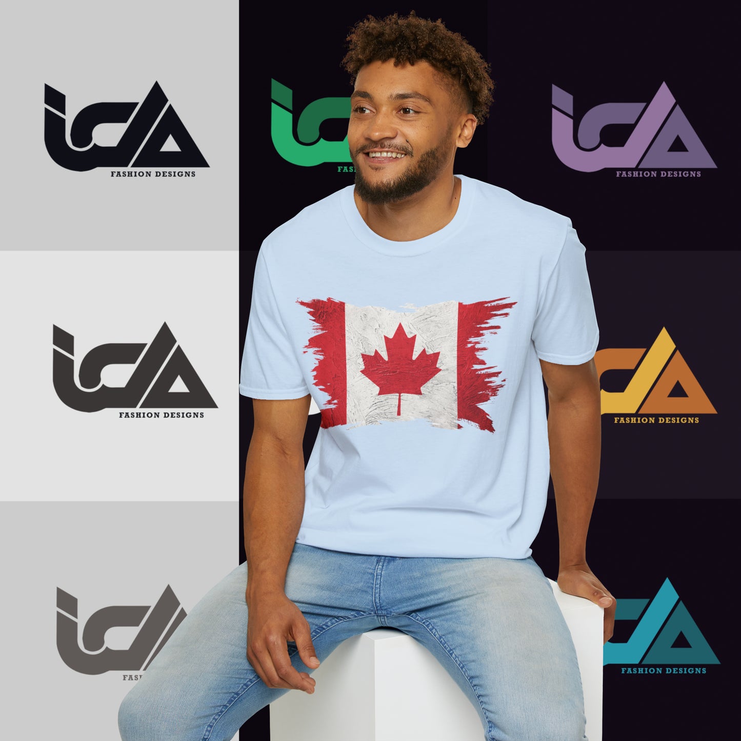 Flag of Canada Painted Style - Unisex Tee