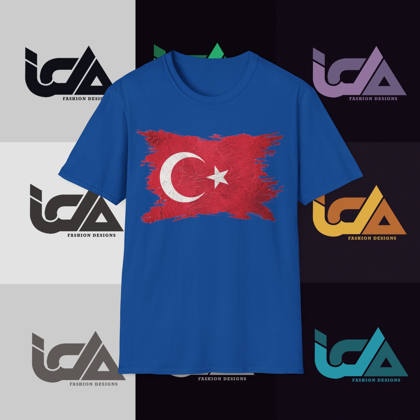 Flag of Turkey Painted Style - Unisex Tee