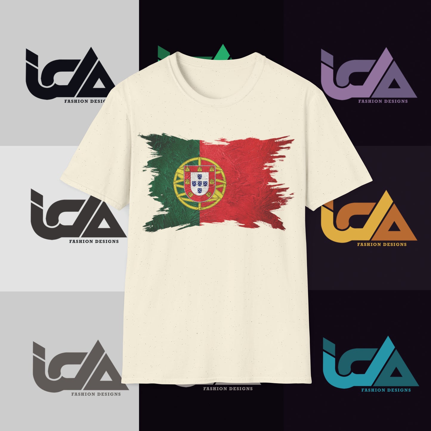 Flag of Portugal Painted Style - Unisex Tee