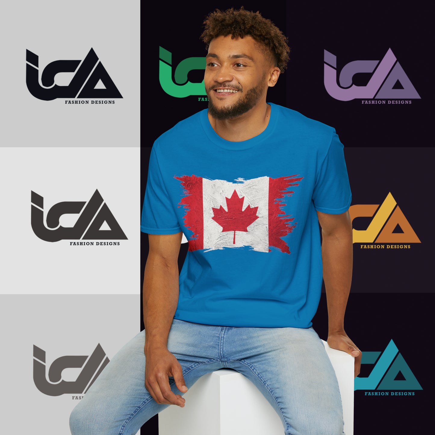 Flag of Canada Painted Style - Unisex Tee