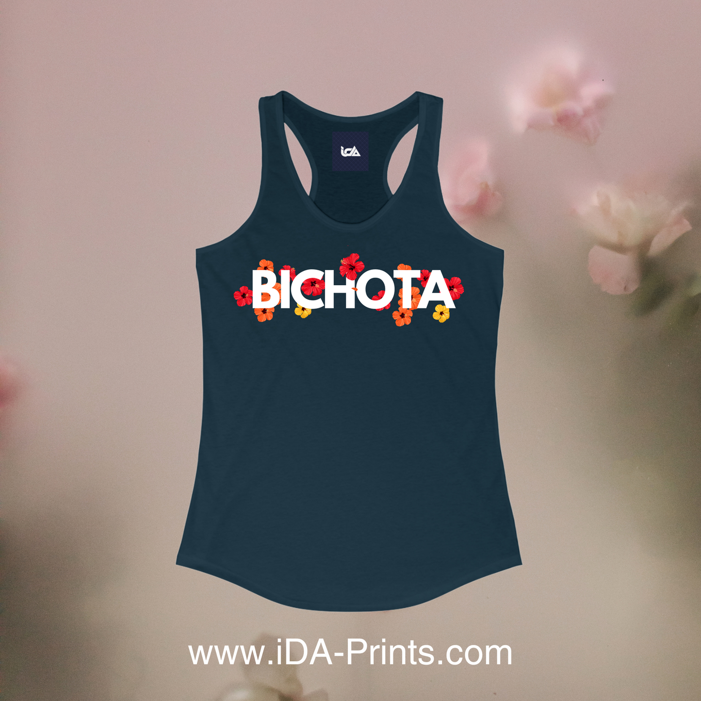 Floral White Bitchota Tank Top