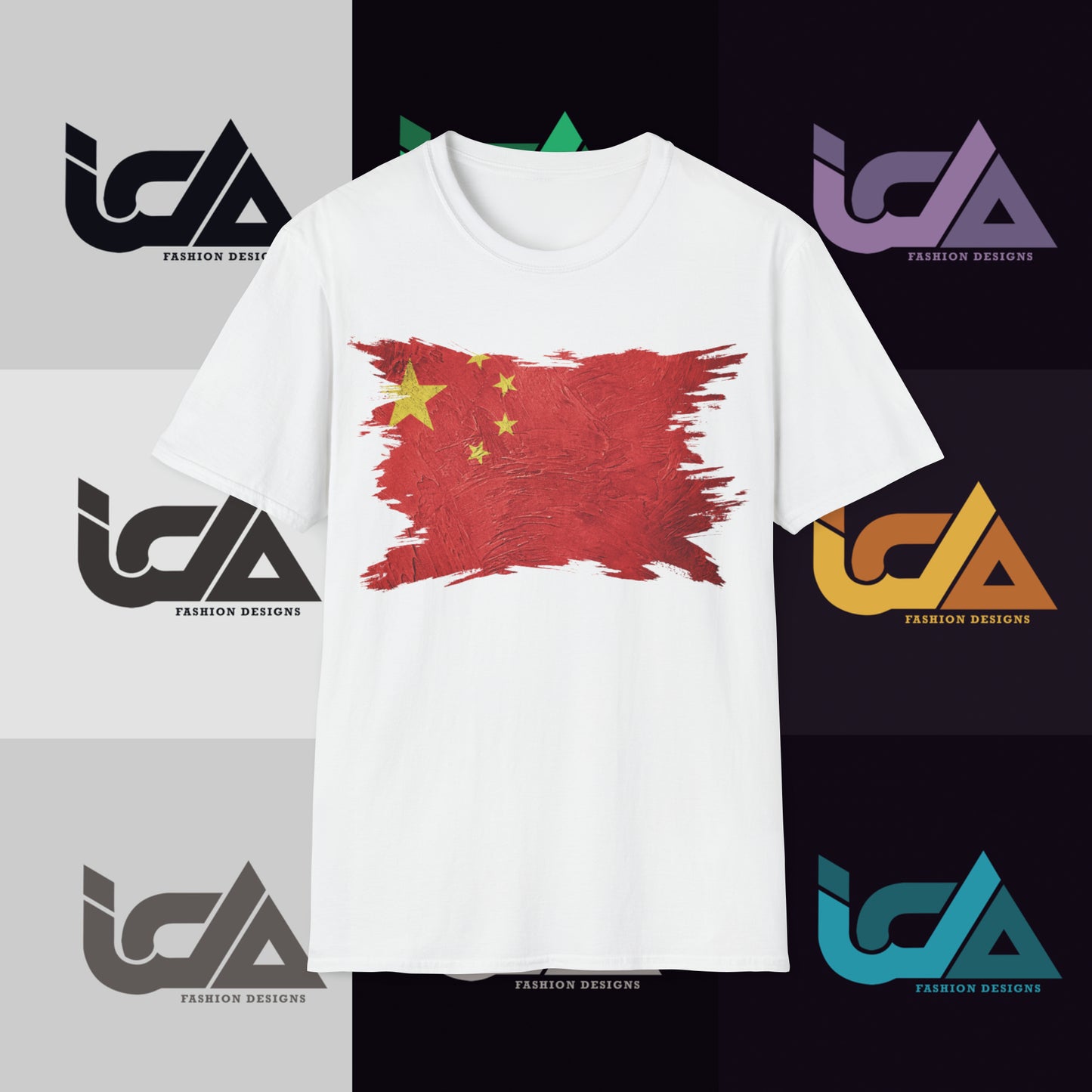 Flag of China Painted Style - Unisex Tee