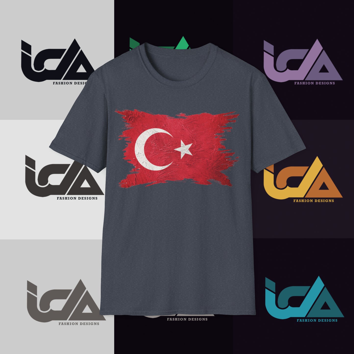 Flag of Turkey Painted Style - Unisex Tee