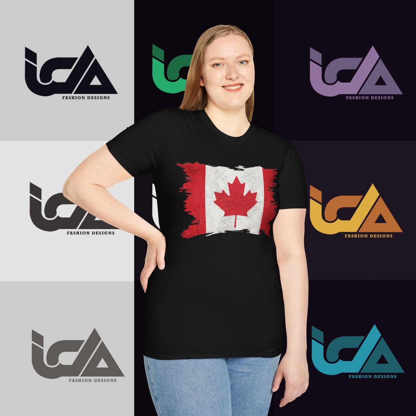 Flag of Canada Painted Style - Unisex Tee