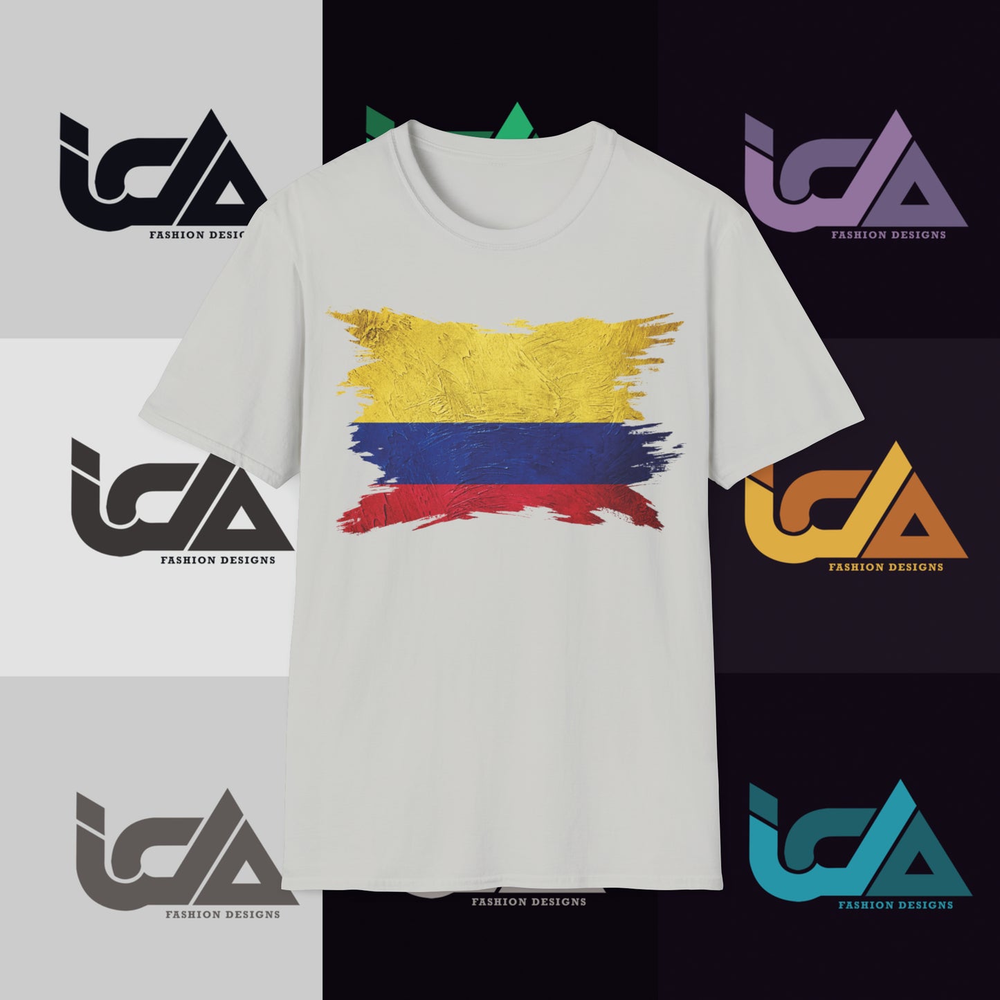 Flag of Colombia Painted Style - Unisex Tee