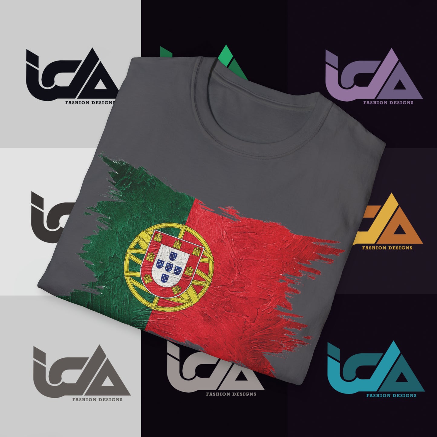 Flag of Portugal Painted Style - Unisex Tee