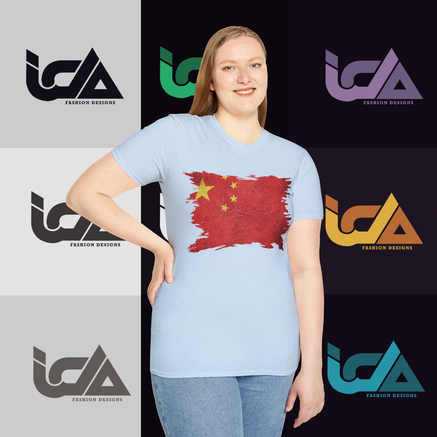 Flag of China Painted Style - Unisex Tee