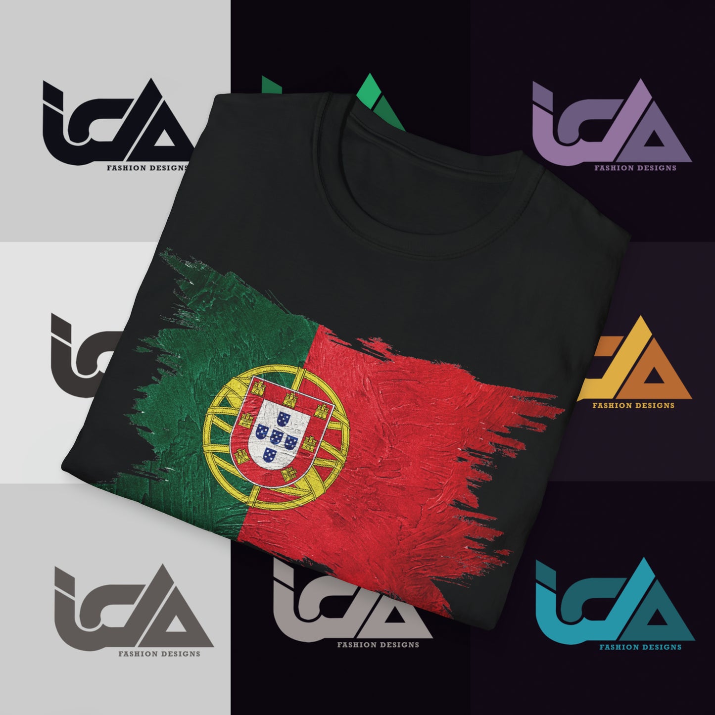 Flag of Portugal Painted Style - Unisex Tee