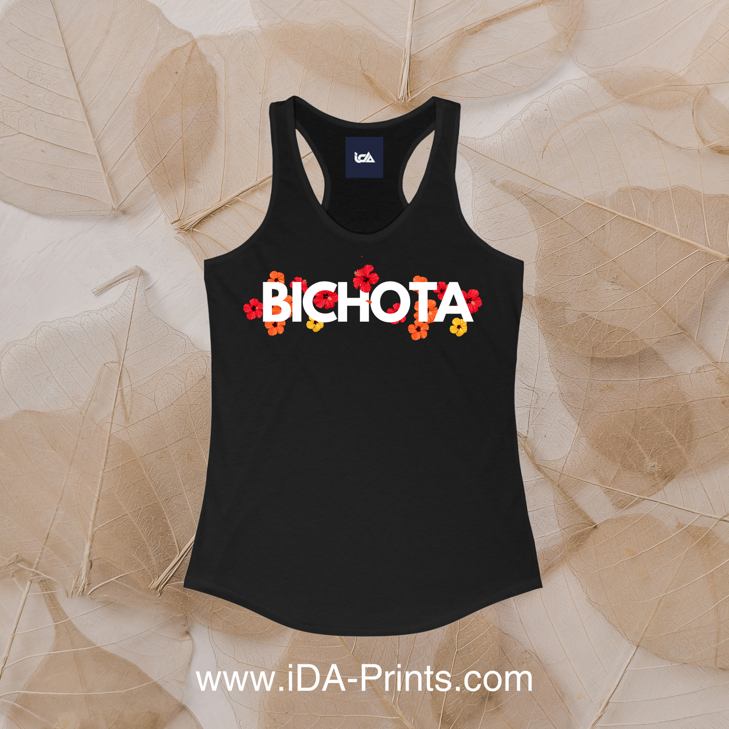 Floral White Bitchota Tank Top