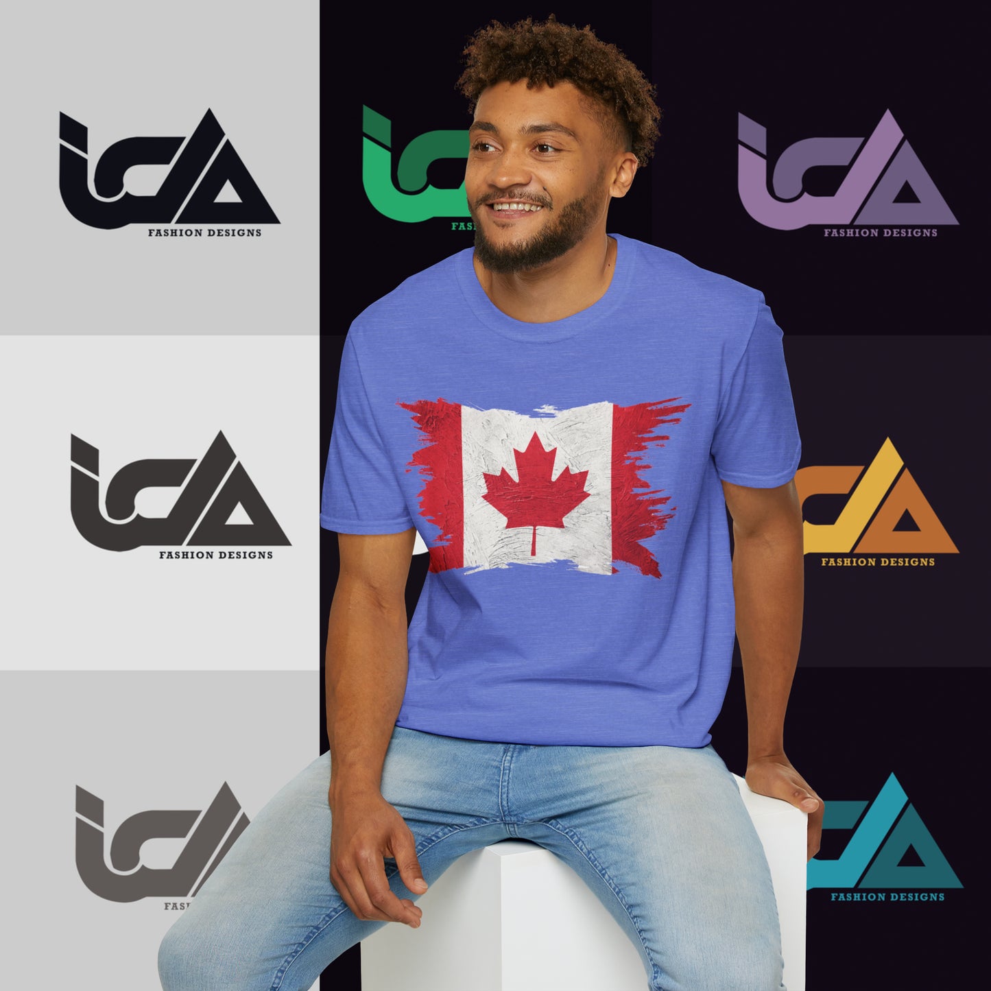 Flag of Canada Painted Style - Unisex Tee