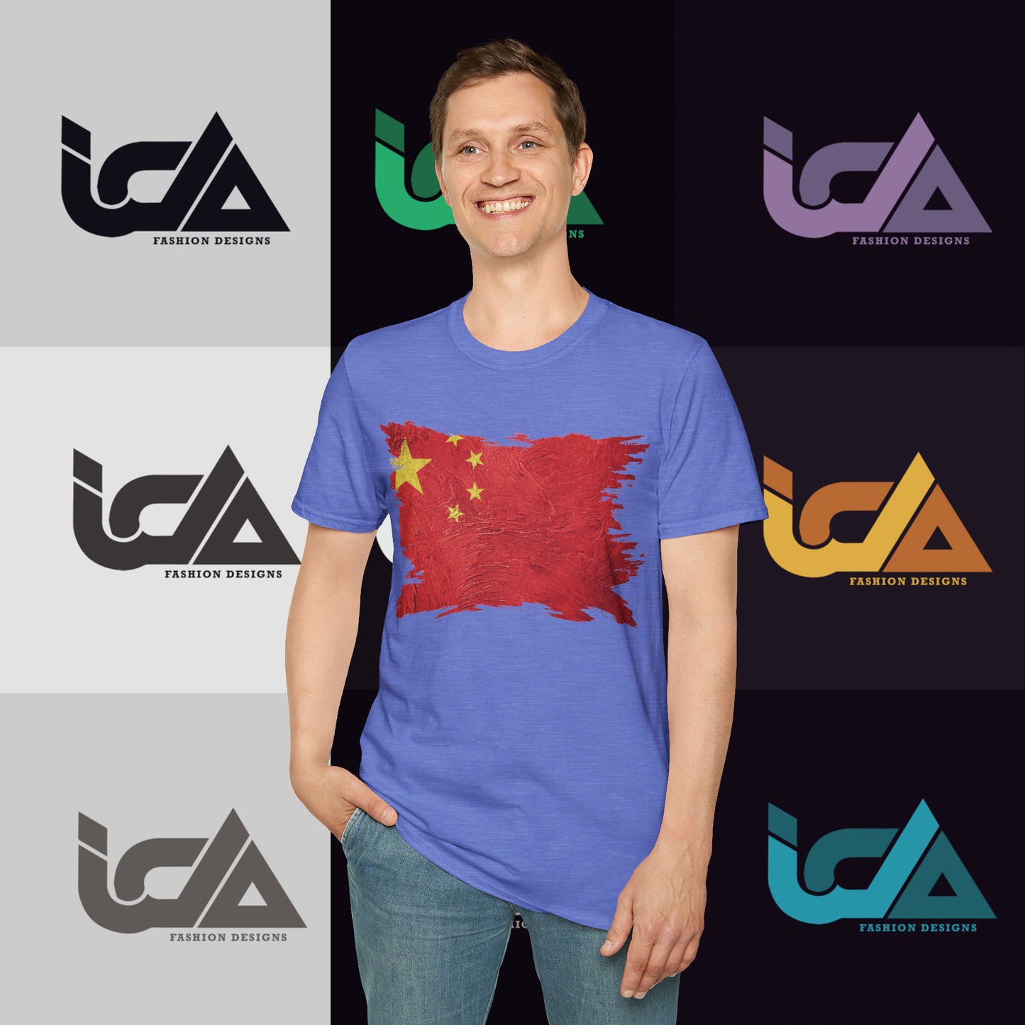 Flag of China Painted Style - Unisex Tee