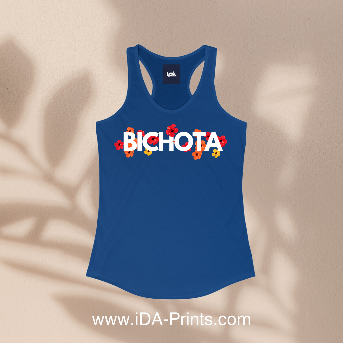 Floral White Bitchota Tank Top
