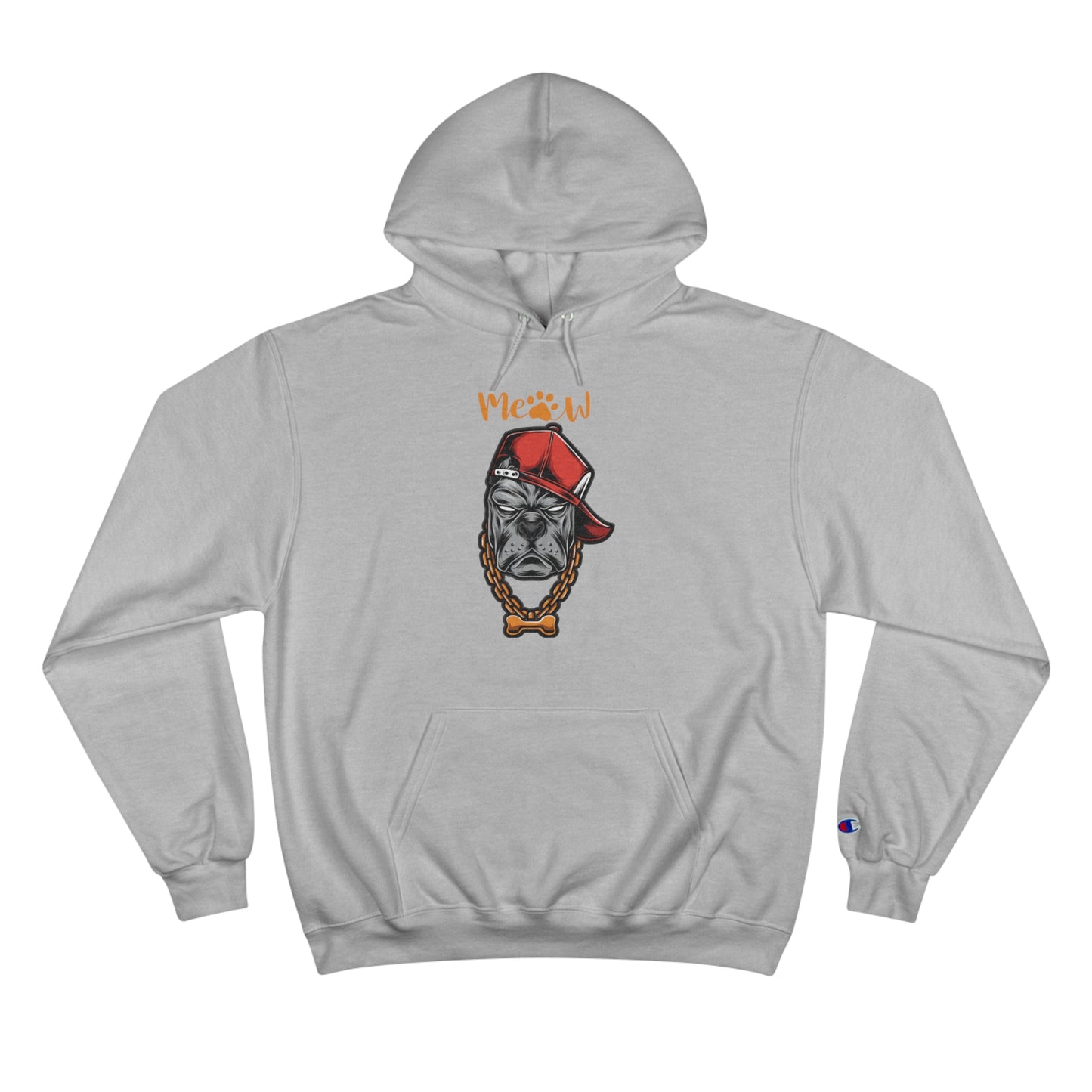 Funny MeAw Calligraphy Gangster Bulldog Champion Hoodie