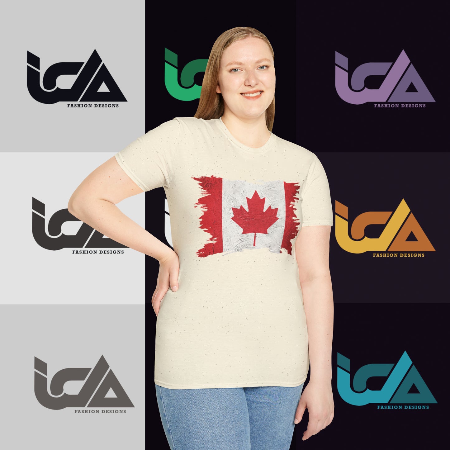 Flag of Canada Painted Style - Unisex Tee