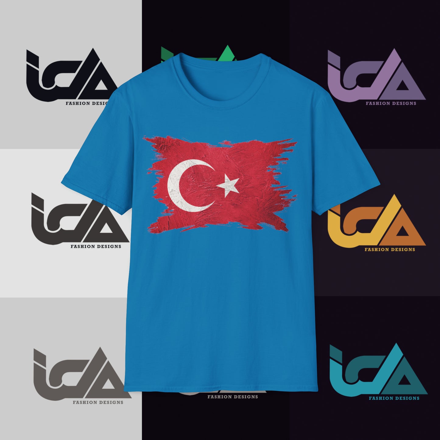 Flag of Turkey Painted Style - Unisex Tee