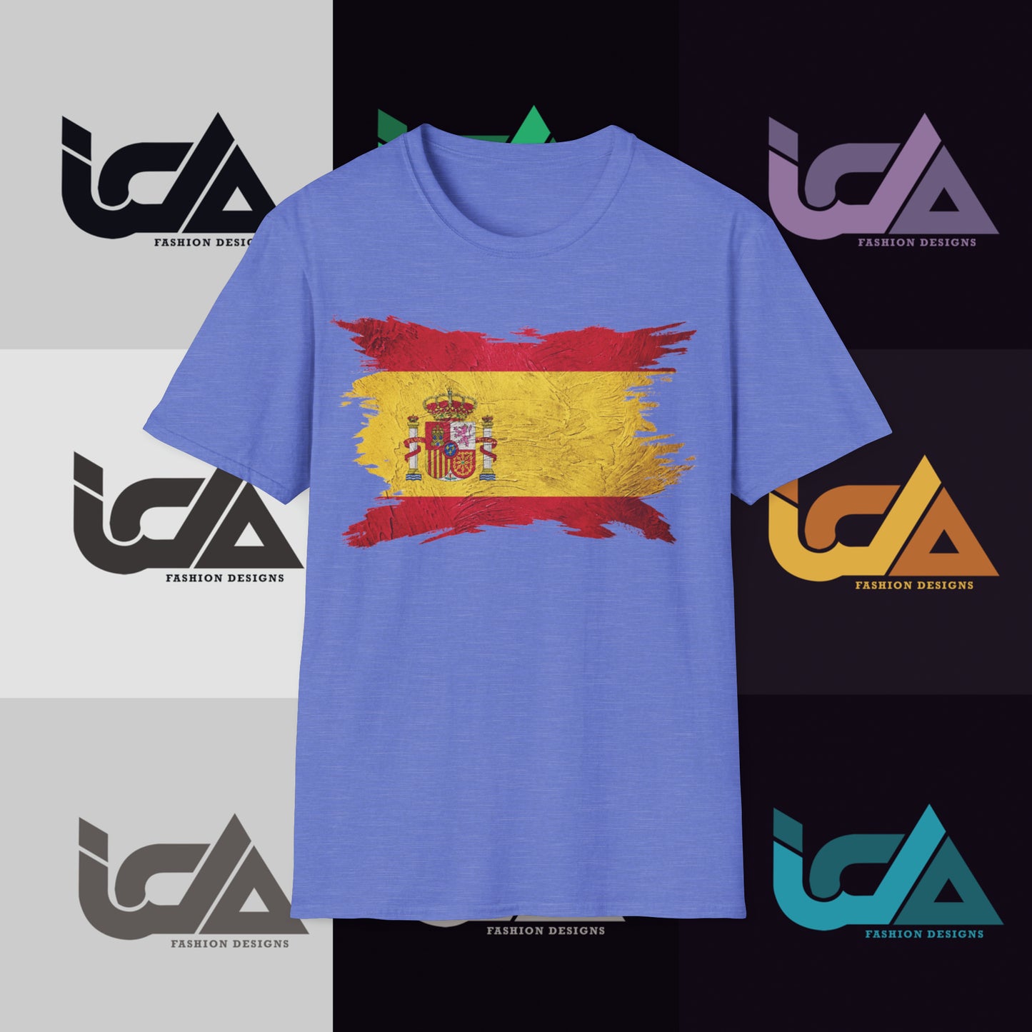 Flag of Spain Painted Style - Unisex Tee
