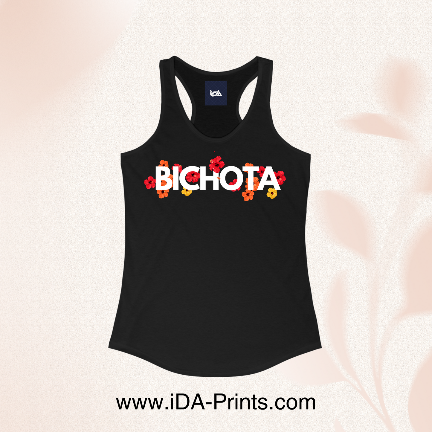 Floral White Bitchota Tank Top