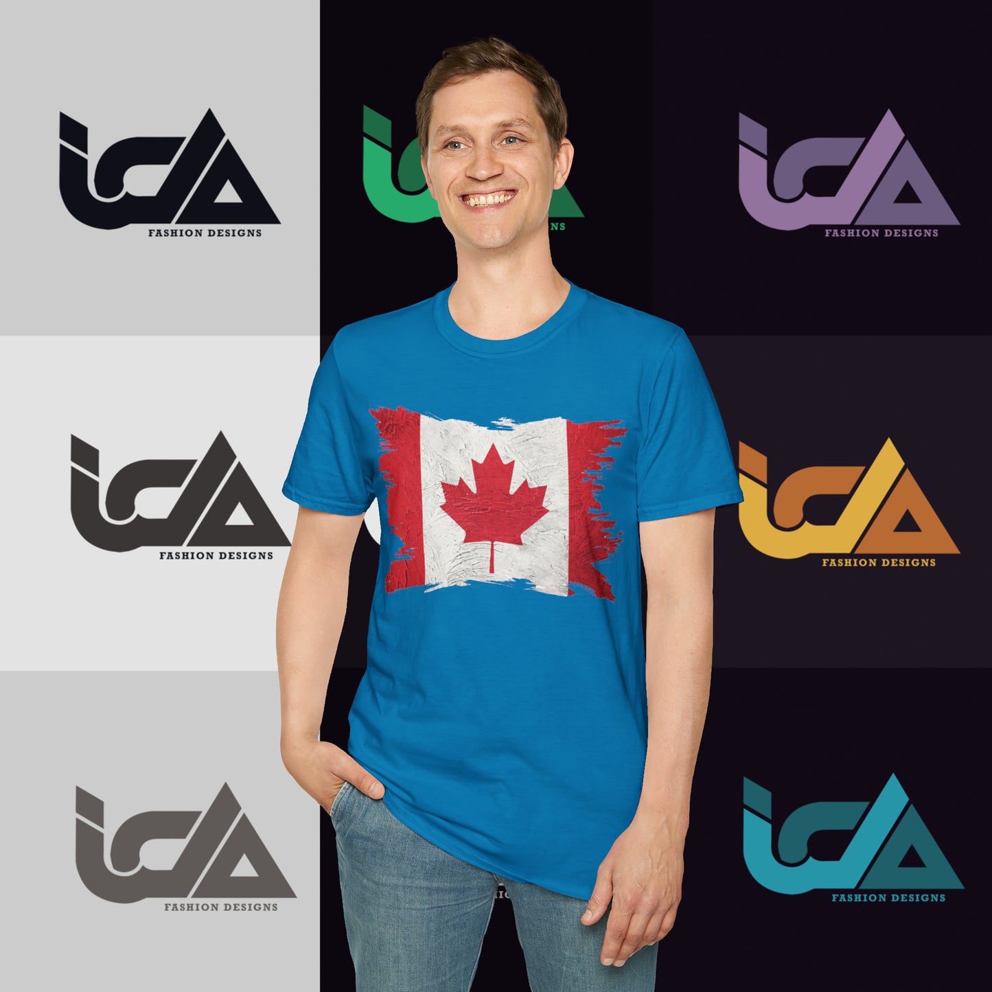 Flag of Canada Painted Style - Unisex Tee