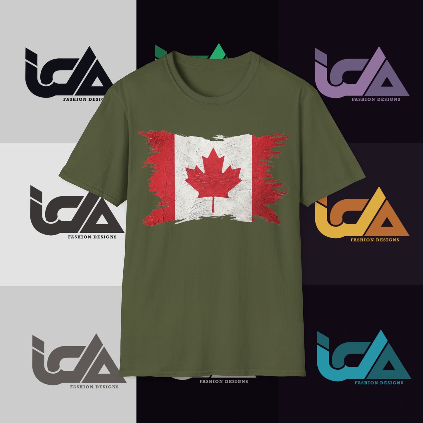 Flag of Canada Painted Style - Unisex Tee