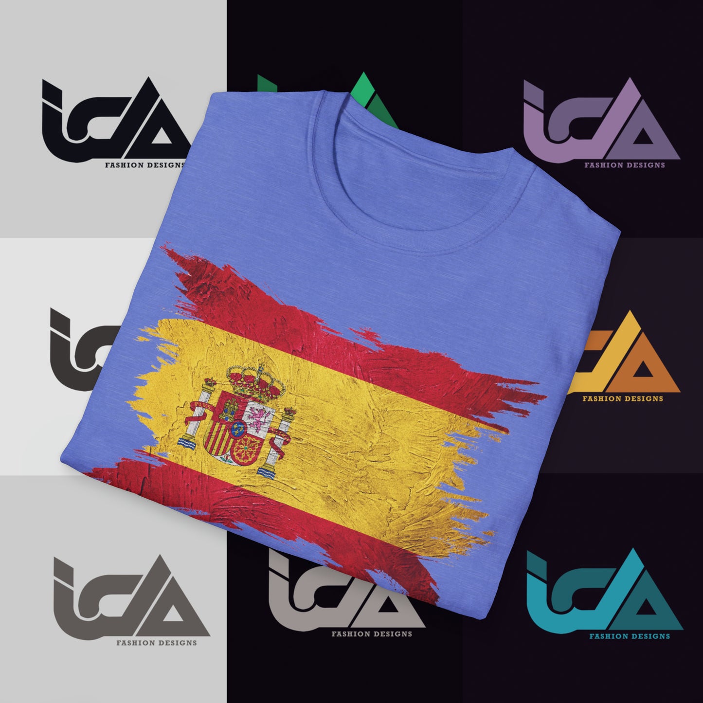Flag of Spain Painted Style - Unisex Tee