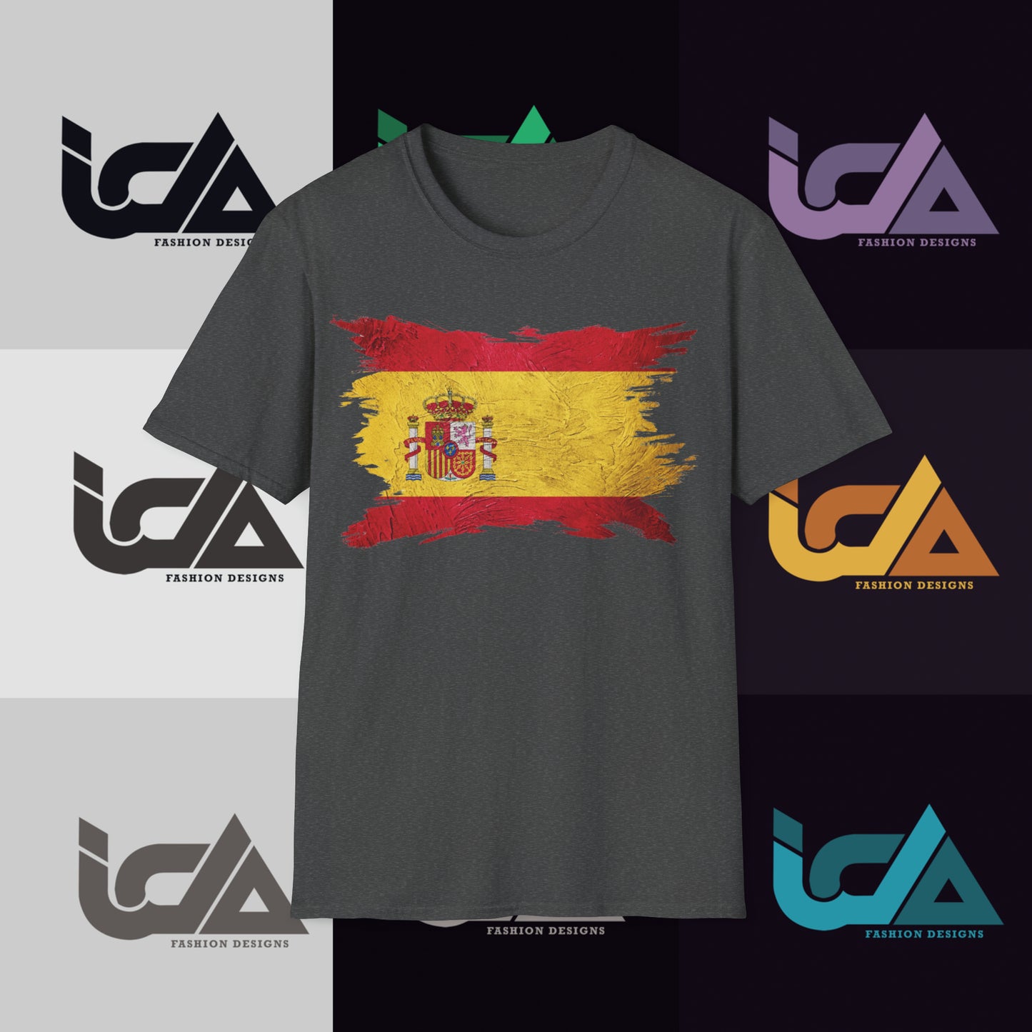 Flag of Spain Painted Style - Unisex Tee