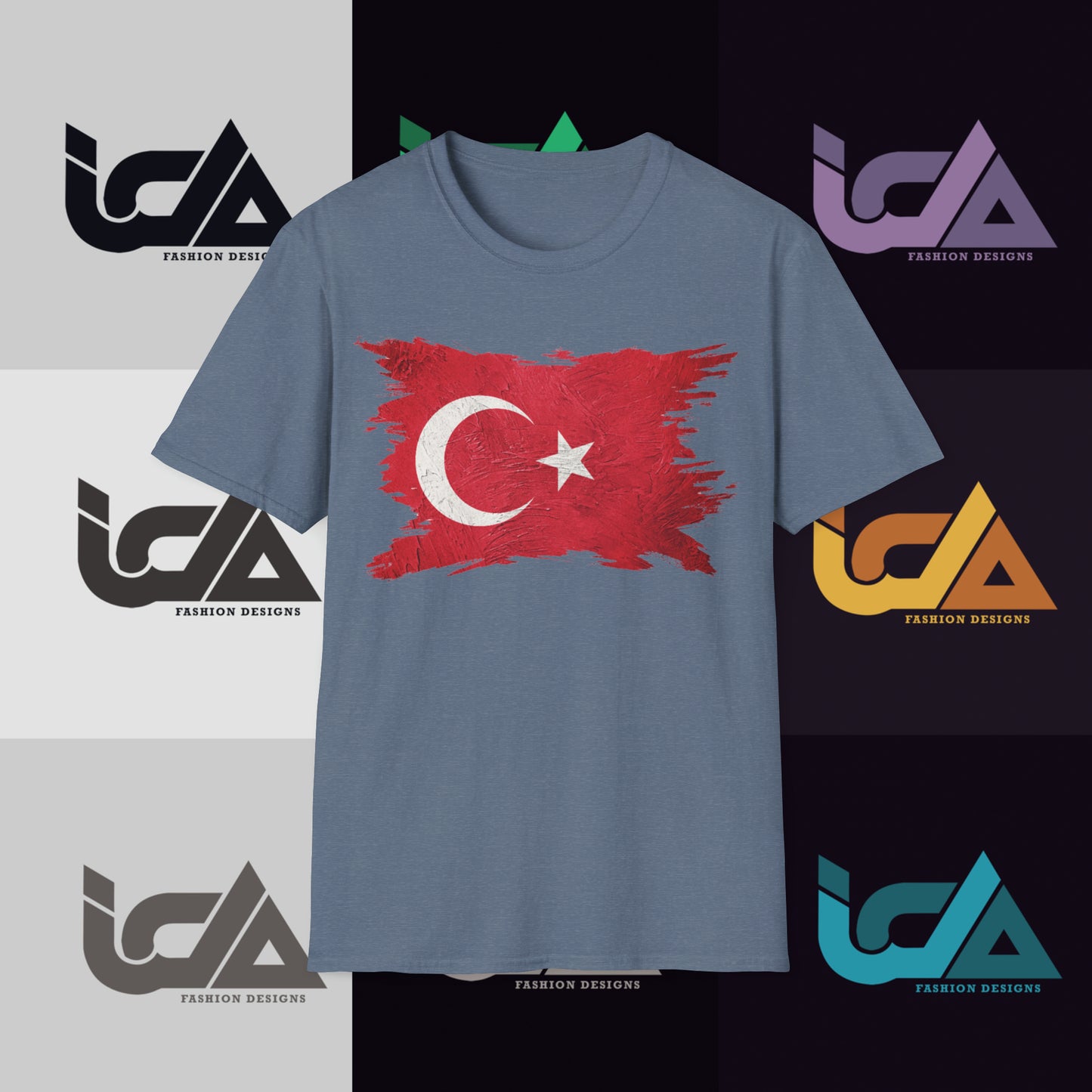 Flag of Turkey Painted Style - Unisex Tee