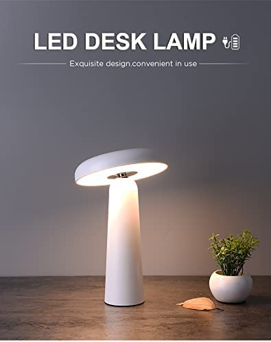 Mushroom Touch Control Portable Table Lamp - Modern, Dimmable, & Convenient