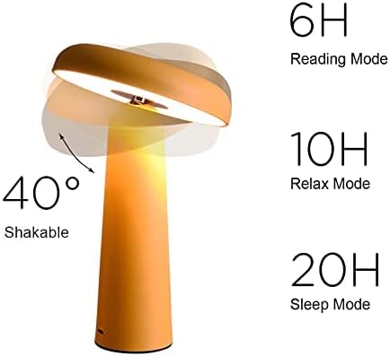 Mushroom Touch Control Portable Table Lamp - Modern, Dimmable, & Convenient