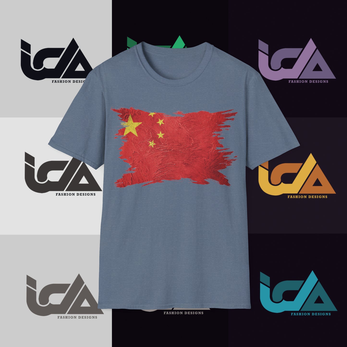 Flag of China Painted Style - Unisex Tee