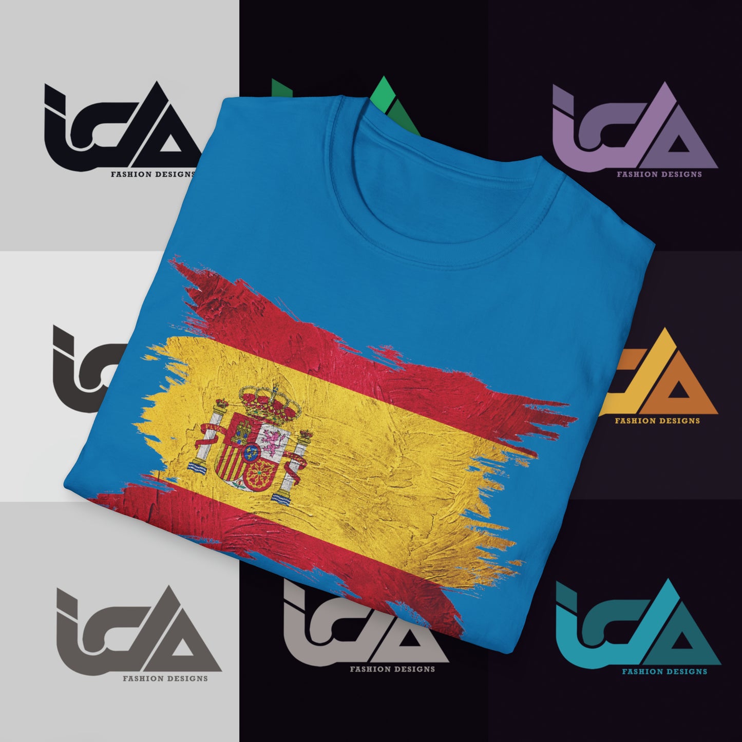 Flag of Spain Painted Style - Unisex Tee