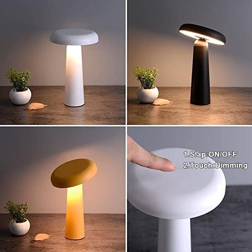 Mushroom Touch Control Portable Table Lamp - Modern, Dimmable, & Convenient