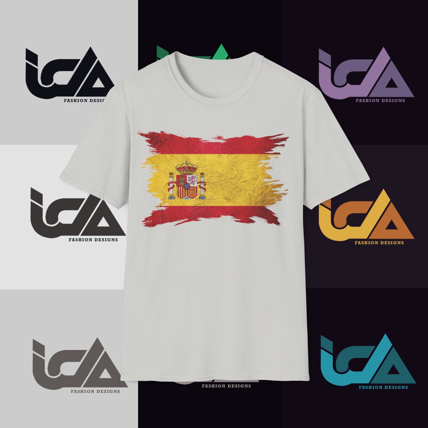 Flag of Spain Painted Style - Unisex Tee