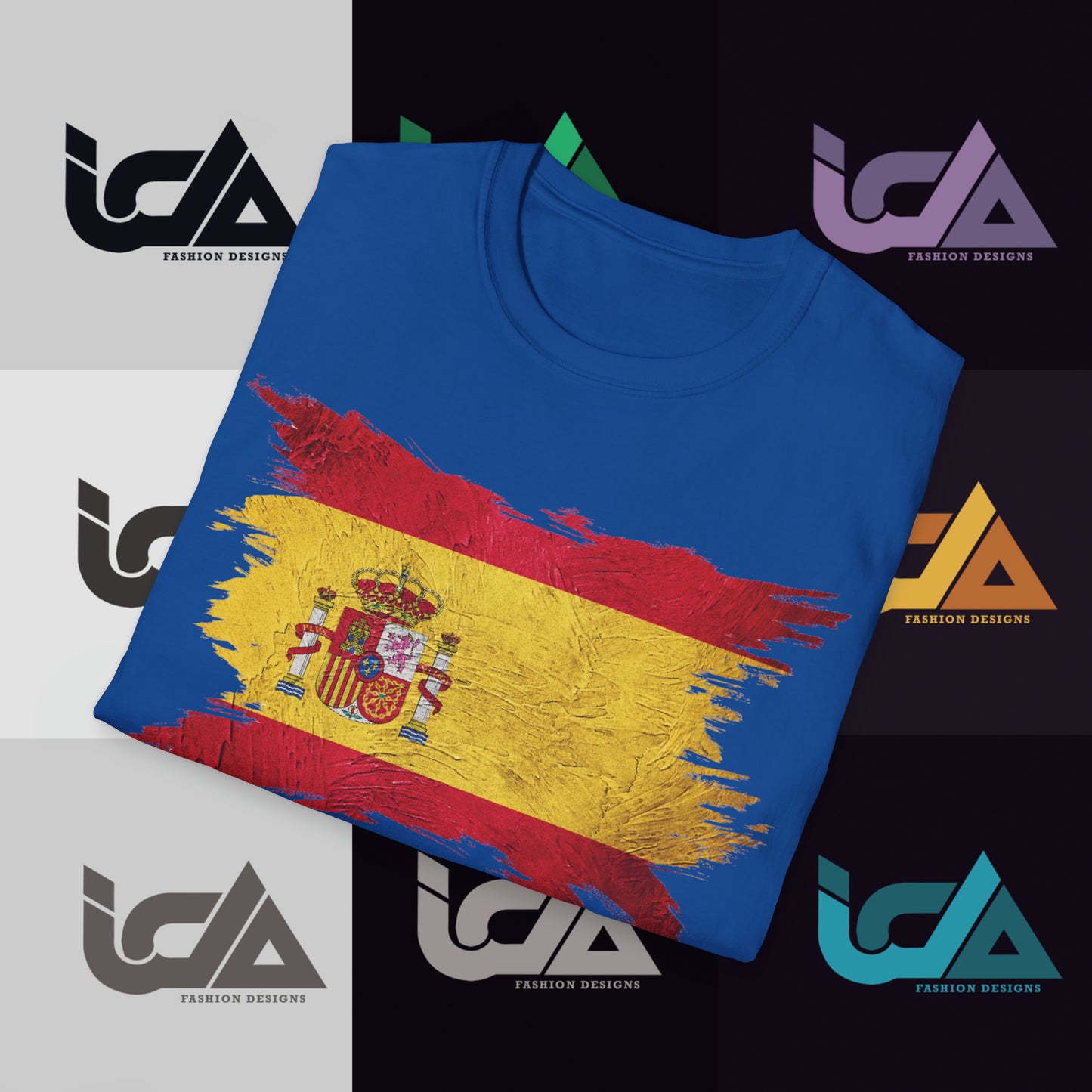 Flag of Spain Painted Style - Unisex Tee