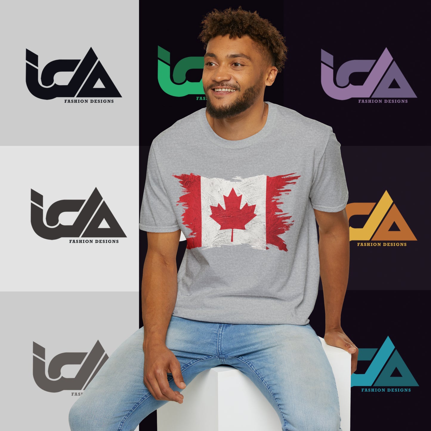 Flag of Canada Painted Style - Unisex Tee