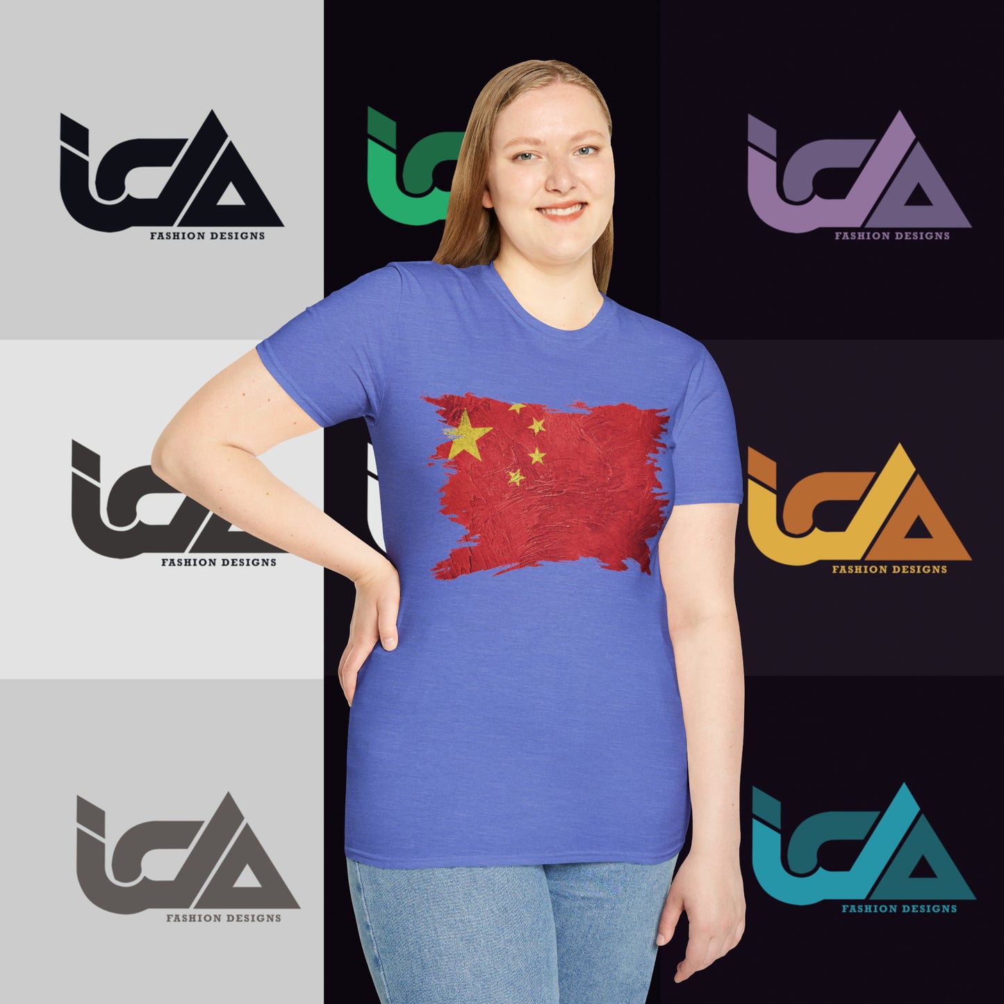 Flag of China Painted Style - Unisex Tee