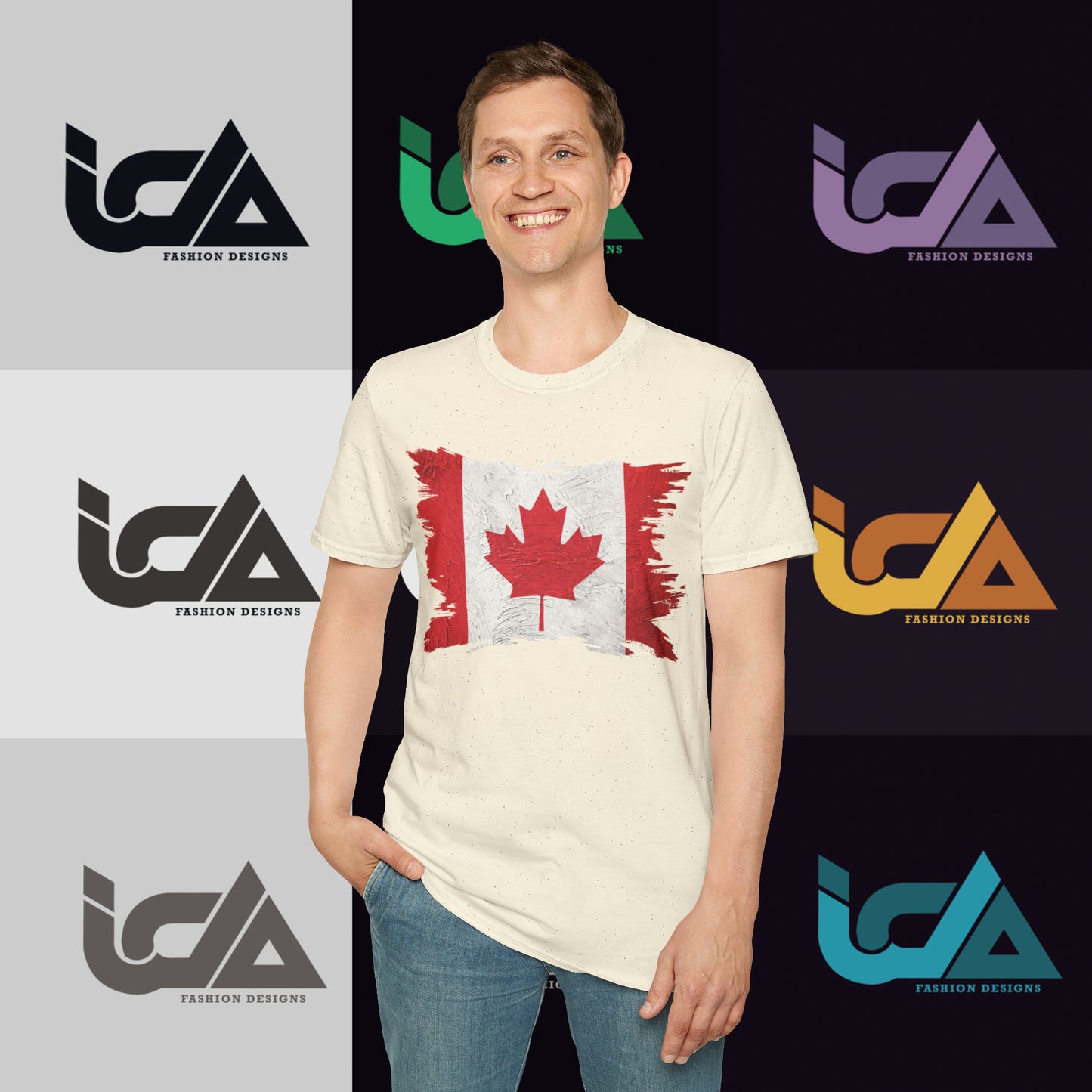 Flag of Canada Painted Style - Unisex Tee