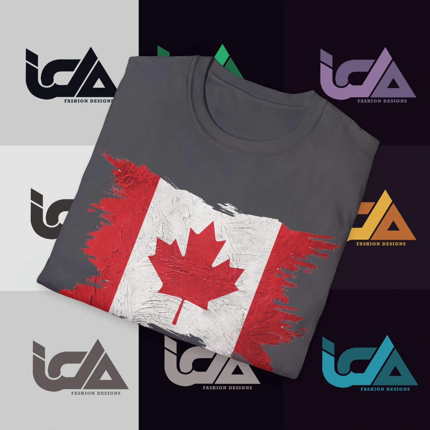 Flag of Canada Painted Style - Unisex Tee