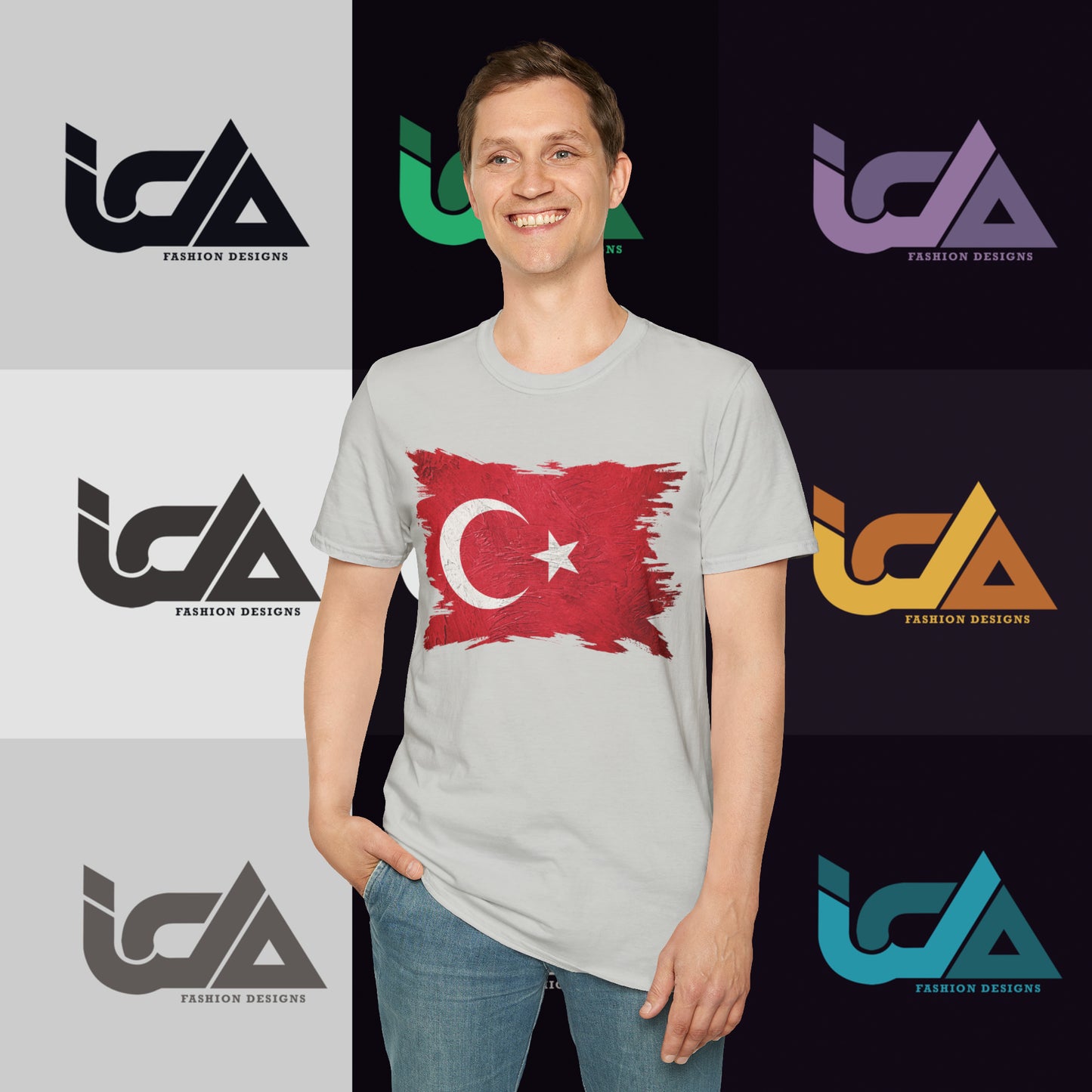 Flag of Turkey Painted Style - Unisex Tee