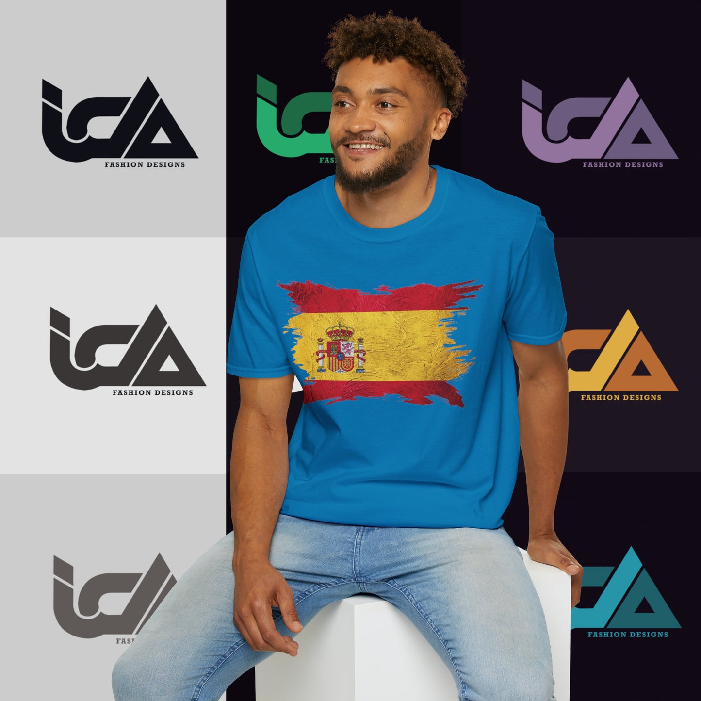 Flag of Spain Painted Style - Unisex Tee
