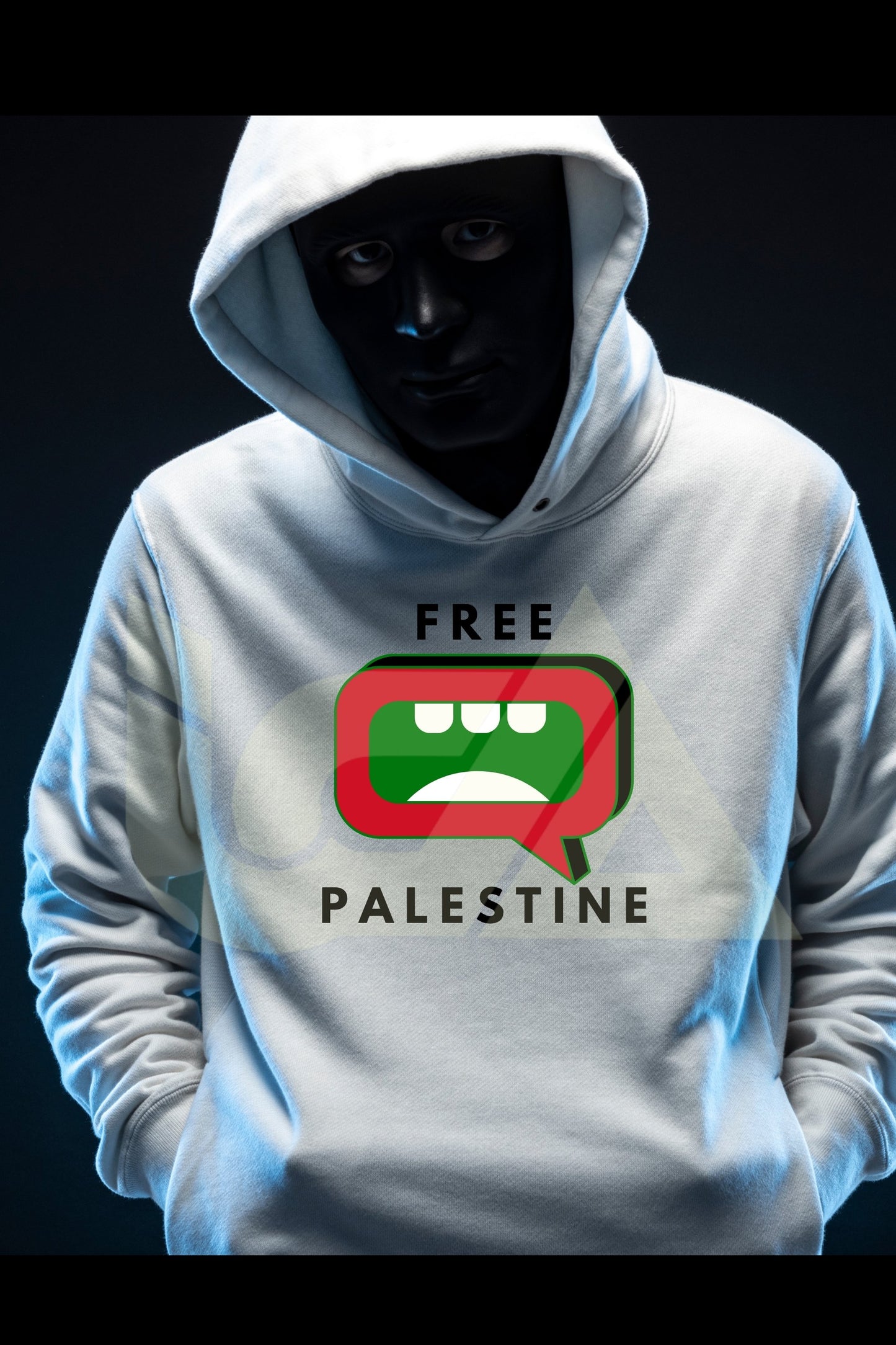 Z Free Palestine Thought Box Mouth Typography Design - Digital File for All Printing Products